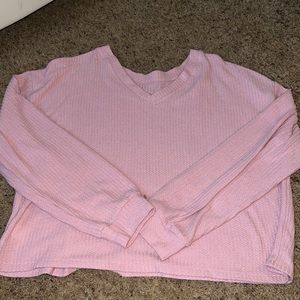 pink lounge top- reversible sides